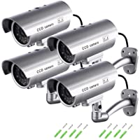 Cámara Falsa- Dummy Cámara de Seguridad Vigilancia Falsa Inalámbrico Impermeable Sistema de Vigilancia IR LED…